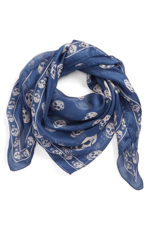 Alexander Mcqueen Skull Foulard Silk Scarf In Multi