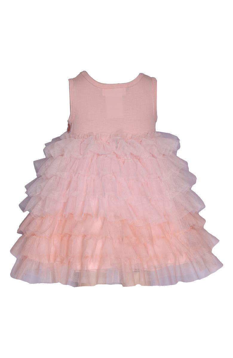 Iris & Ivy Tiered Mesh Ruffle Rib Party Dress, Alternate, color,