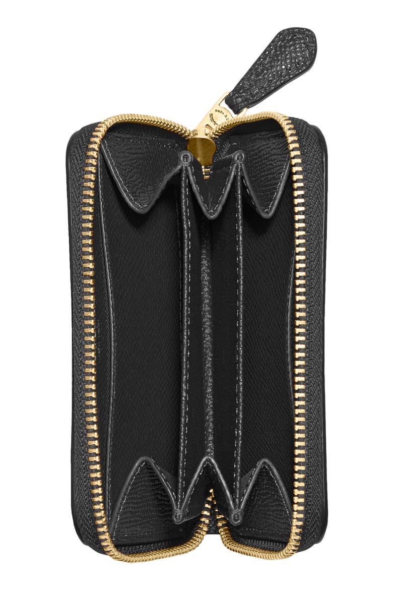 Crossgrain Leather Small Zip Around Wallet, Alternate, color, B4/ BLACK