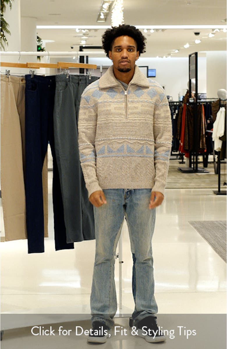 William 6697 Fair Isle Half Zip Sweater, sales video thumbnail