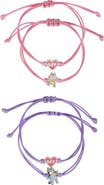 BLUEY Adjustable Friendship Bracelet Set, Heart Charm, 4-Pack