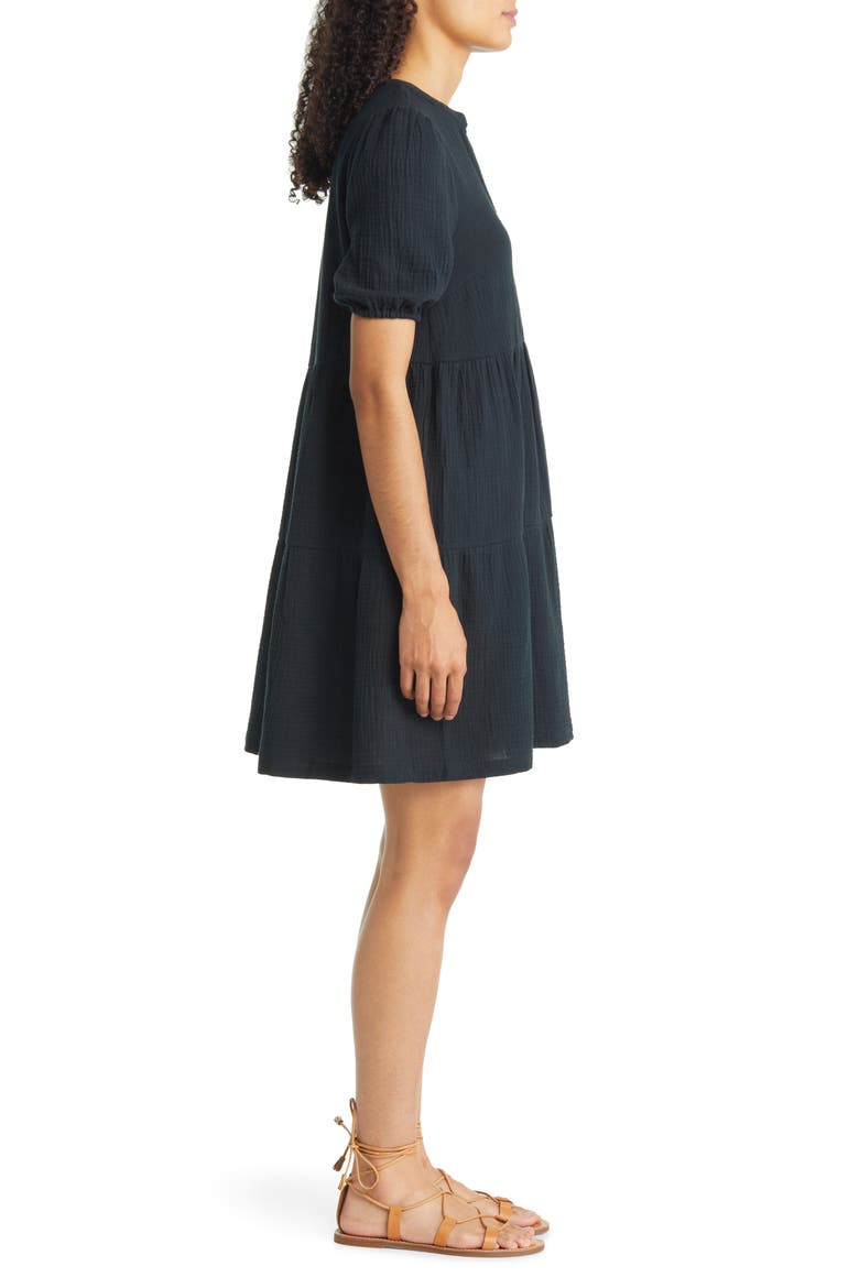 Jamie Cotton Minidress, Alternate, color, BLACK