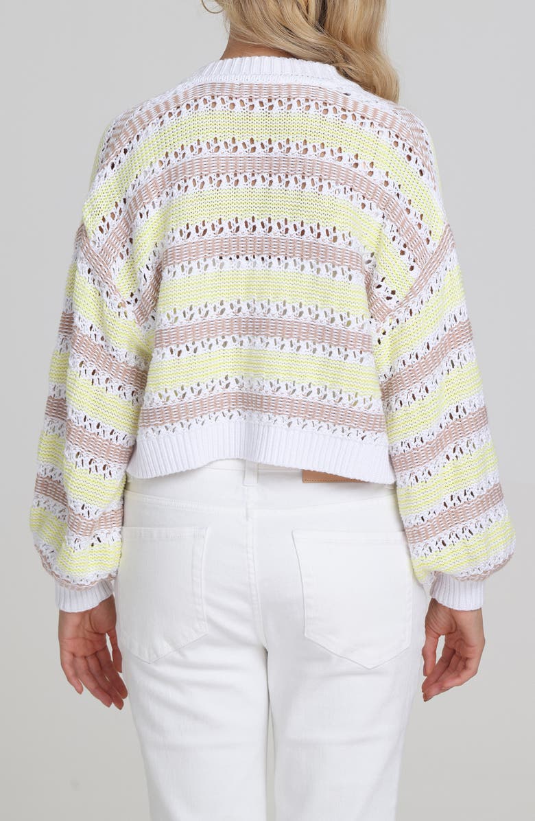 525 Zoe Open Stitch Crop Cardigan, Alternate, color, 