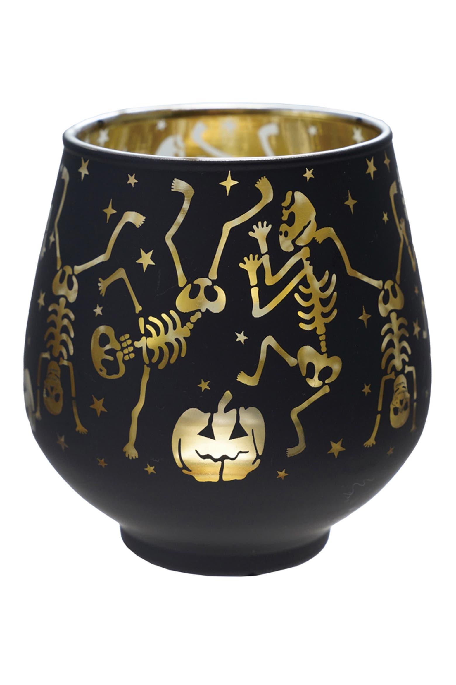 Creative Cookbook Storage Creative Co-Op Laser Etched Skeletons Votive Holder | Nordstrom