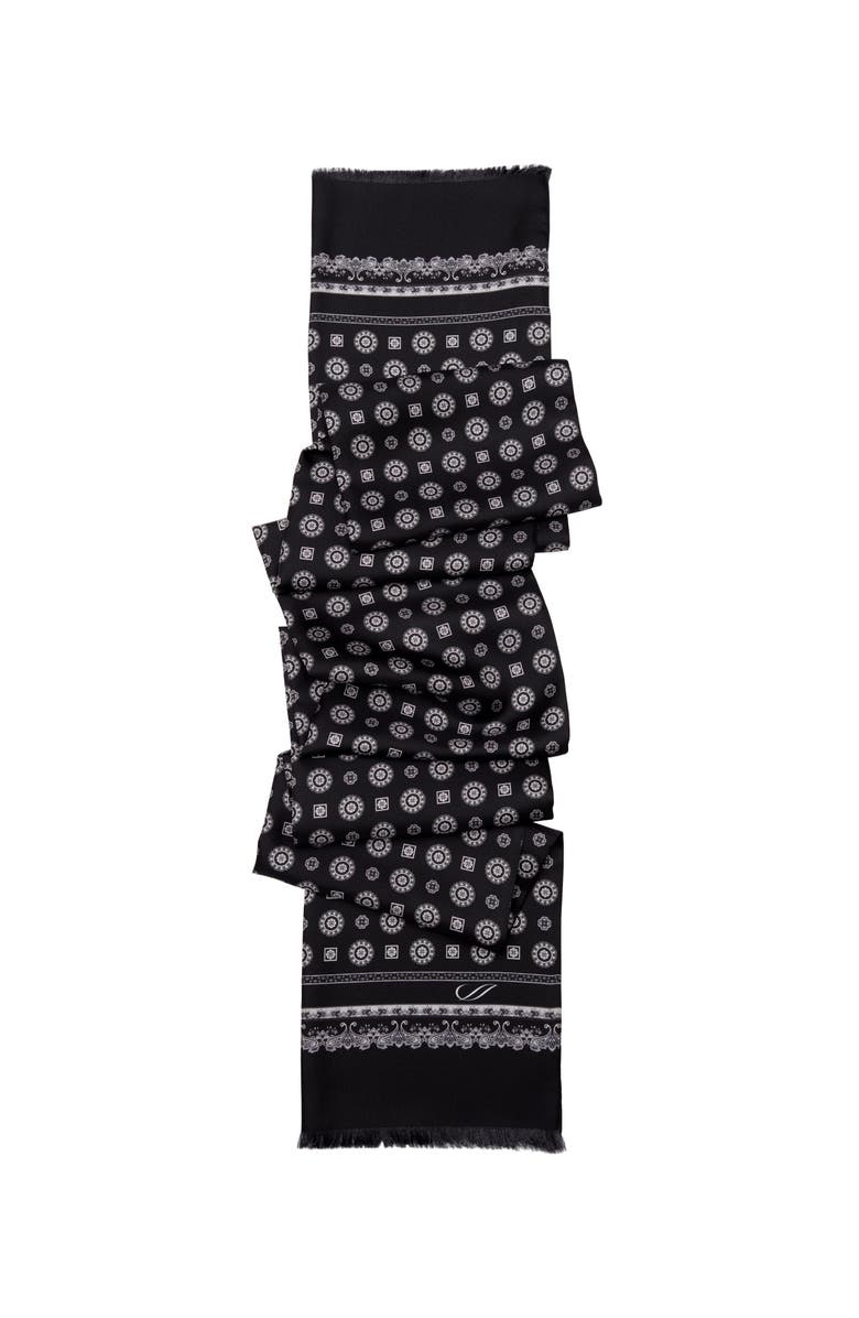 Elizabetta Botticelli - Slim Silk Scarf for Men, Alternate, color, Black