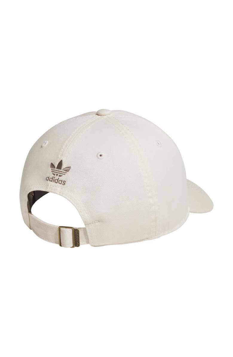 adidas Originals Men's adidas Originals Off White Washed Adjustable Hat, Alternate, color, 