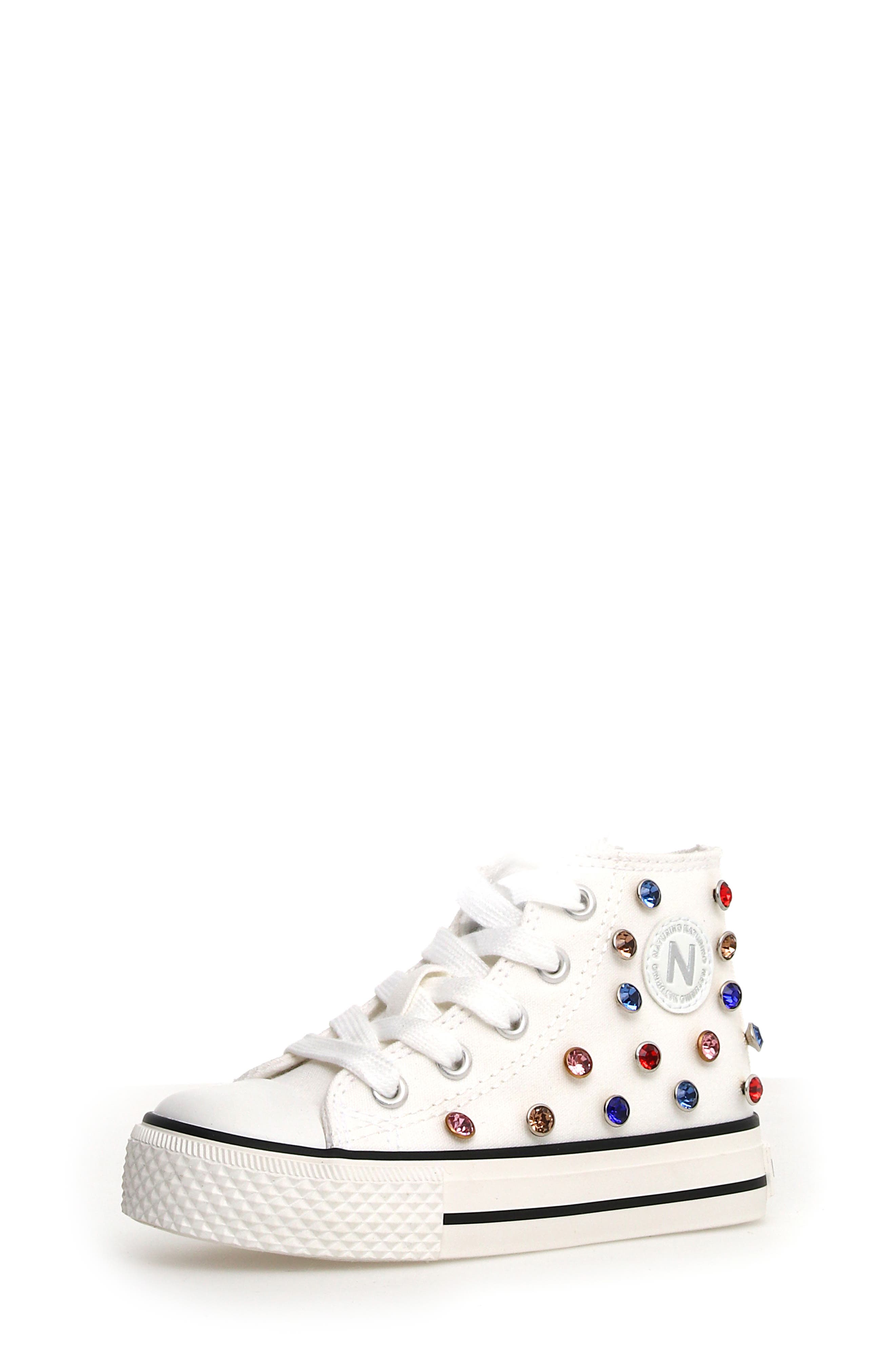 Naturino Kids
 Yflas High Top Sneaker, Main, color, White-Multicolor