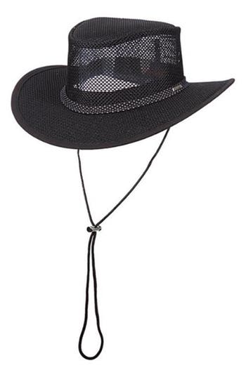 Scala Mesh Safari Hat In Black