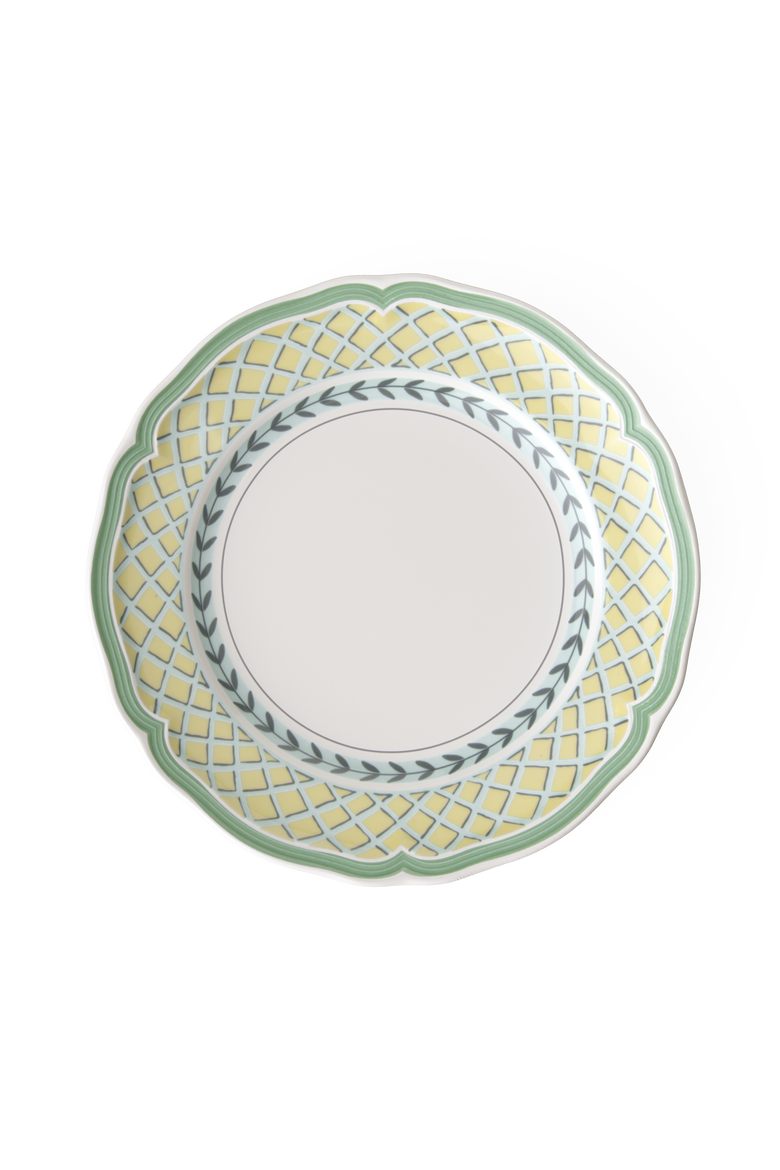 French Garden Orange Salad Plate, Main, color, white
