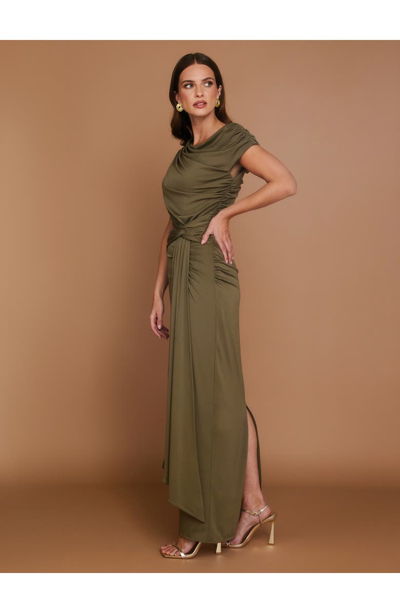Six Stories Knot Detail Maxi Dress, Alternate, color, Green