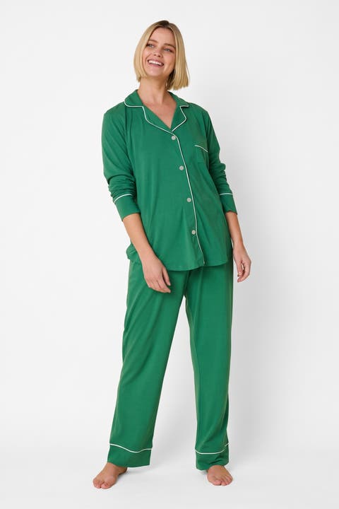 Classic Solid Pima Knit Pajama Set