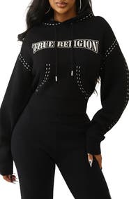 True Religion Logo Graphic Sweater Hoodie
