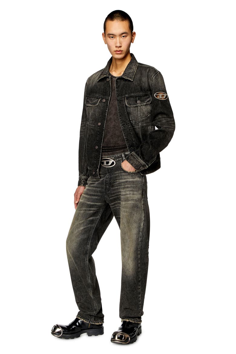 Barcy Denim Jacket, Alternate, color, BLACK