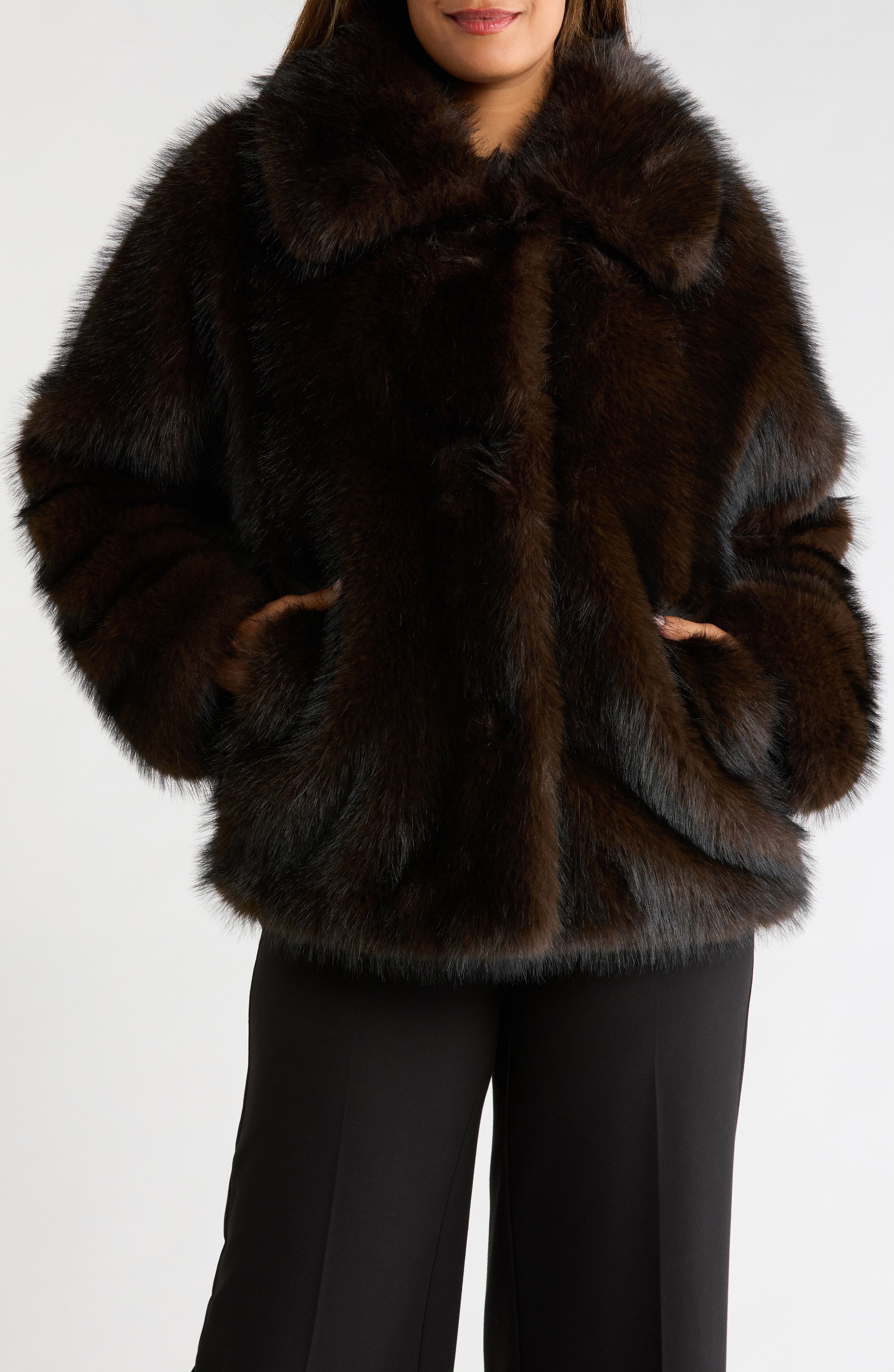 Tipped Faux Fur Jacket