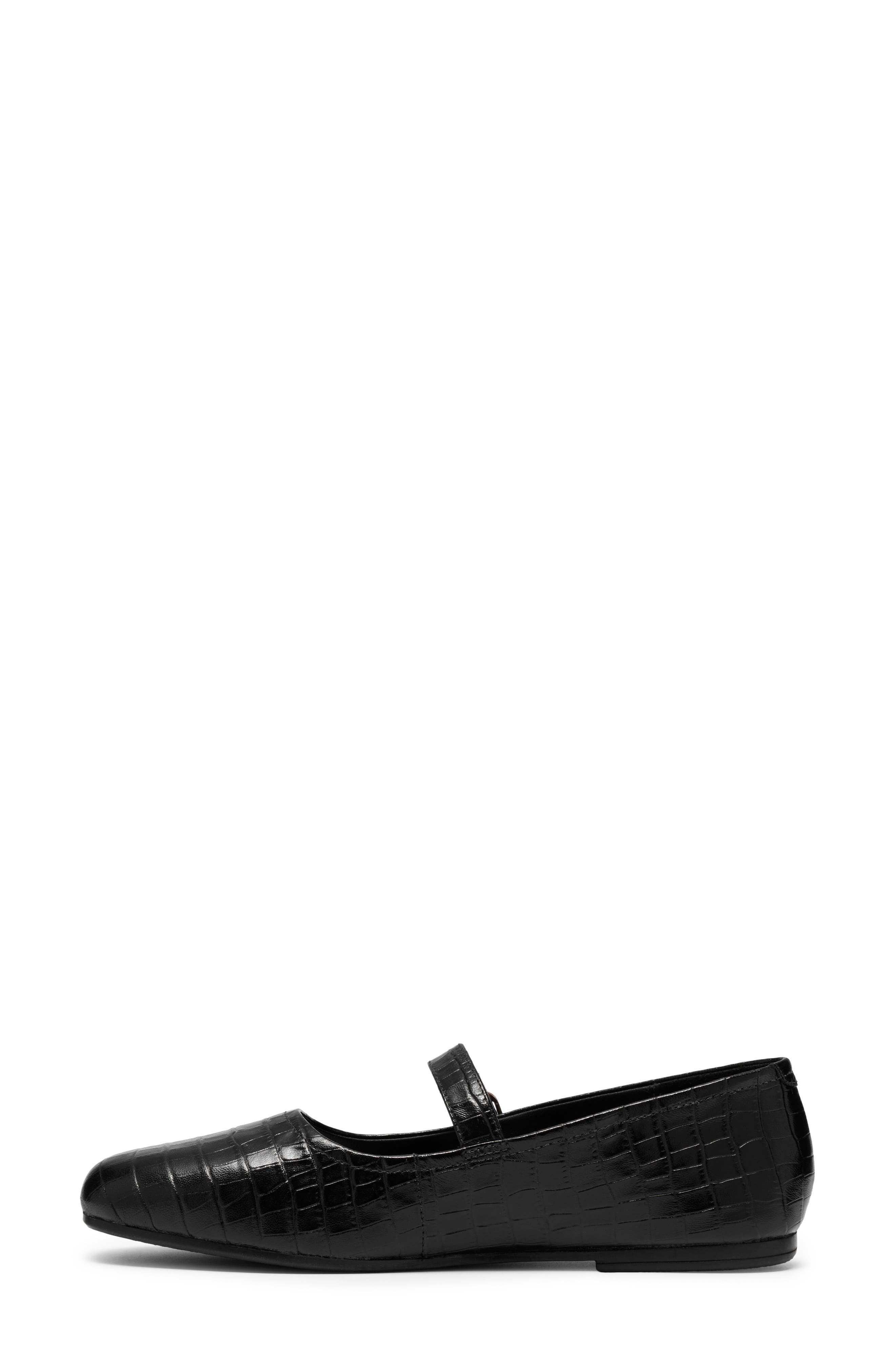 Livia Jane Leather Mary Jane Flat, Alternate, color, BLACK CROC