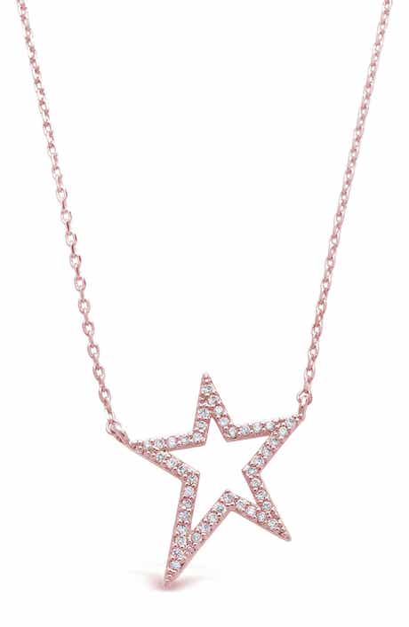 Sterling Forever Cubic Zirconia Star Necklace