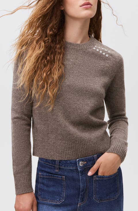 Grommet Knit Sweater