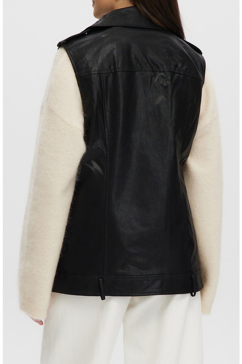 Faux Leather Vest, Alternate, color, BLACK