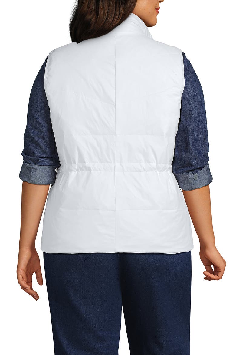 Plus Size Wanderweight Reversible Packable Down Vest, Alternate, color, White/Blue Colorblock