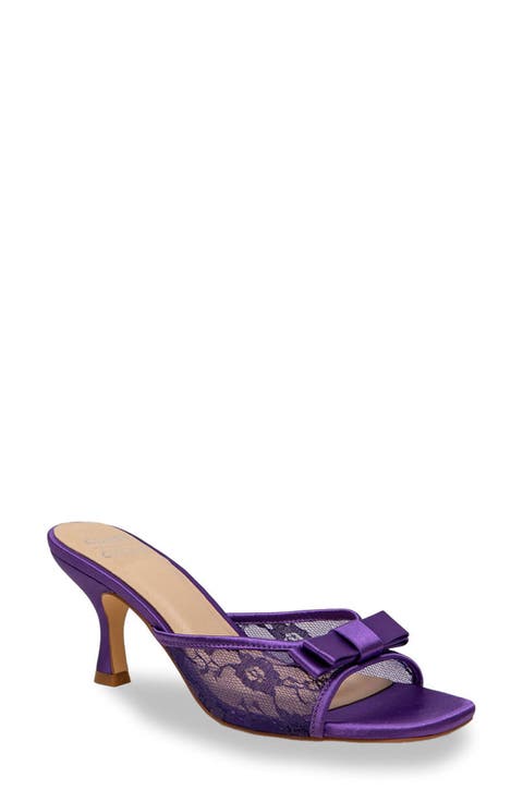 Jabari Satin Bow Lace Sandal