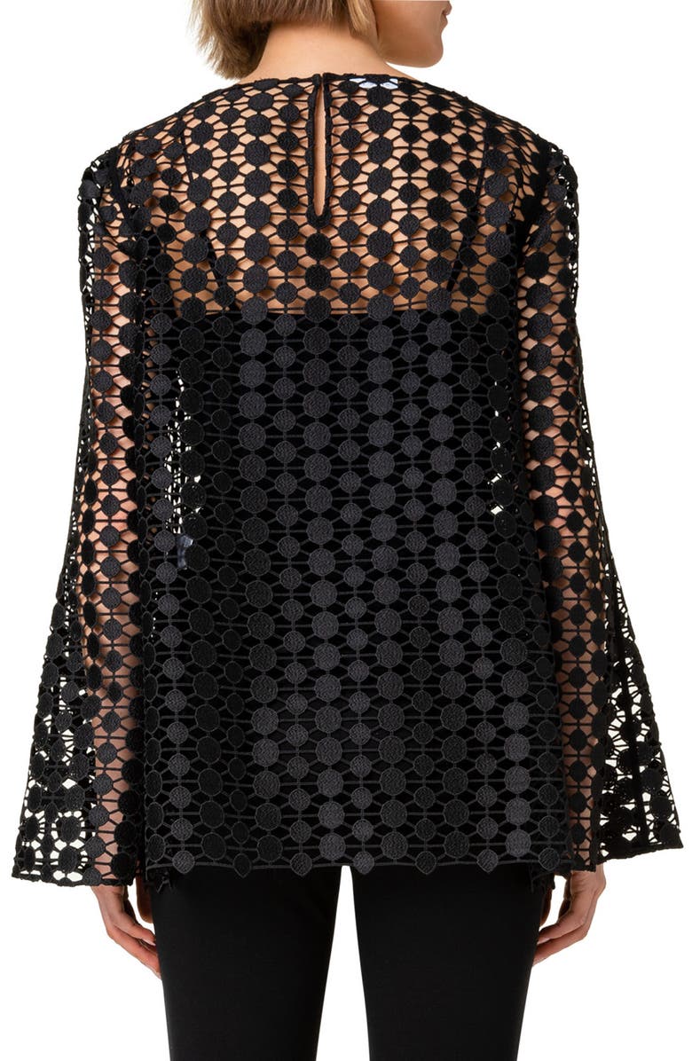 Akris punto Dot Guipure Lace Blouse, Alternate, color, 