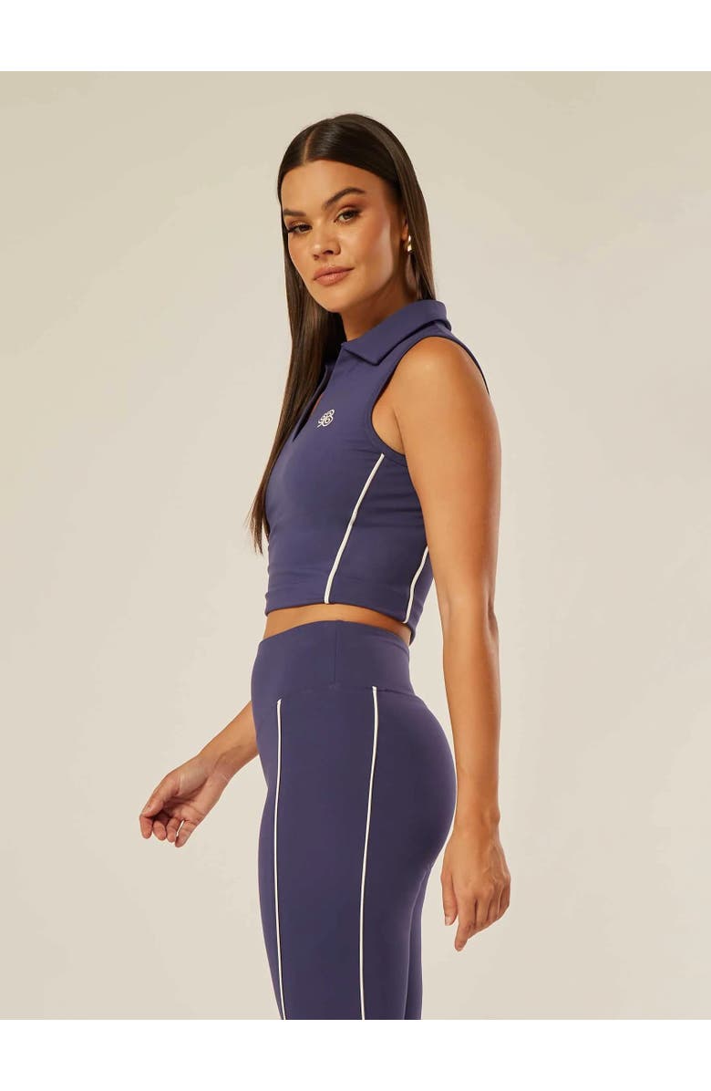 Be Athletica Core Polo Tank, Alternate, color, Patriot Blue