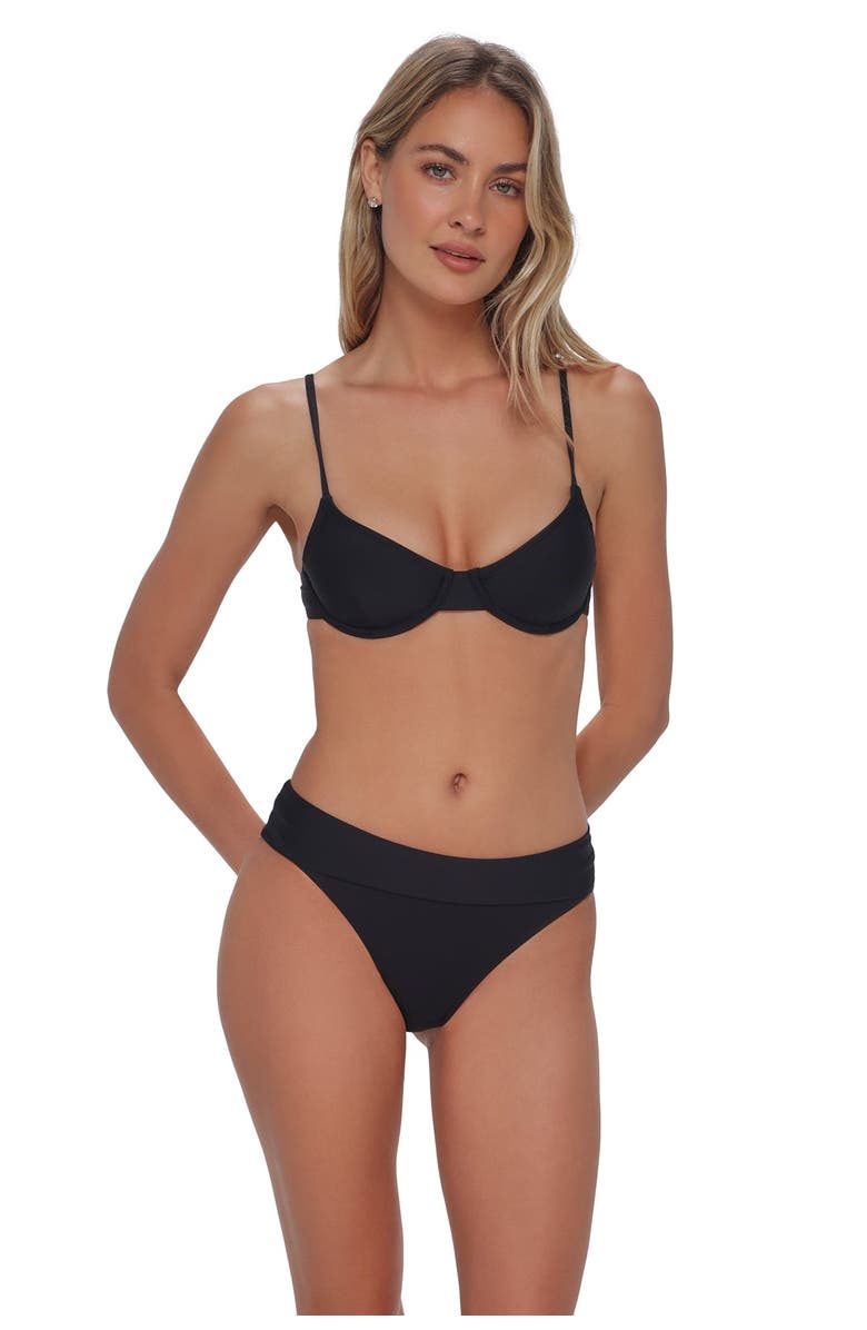 Swim Systems Jolene Underwire Bikini Swimsuit Top, Main, color, Black