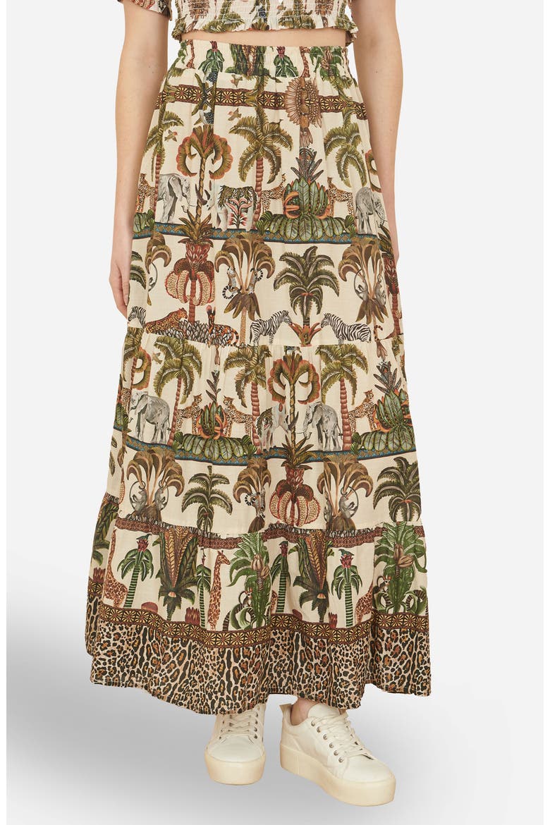 Cotton Voile Safari  Midi Skirt, Main, color, Multi