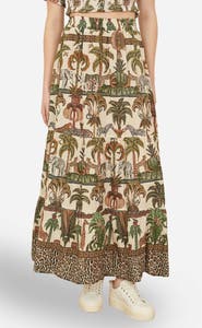 Yumi Cotton Voile Safari Midi Skirt