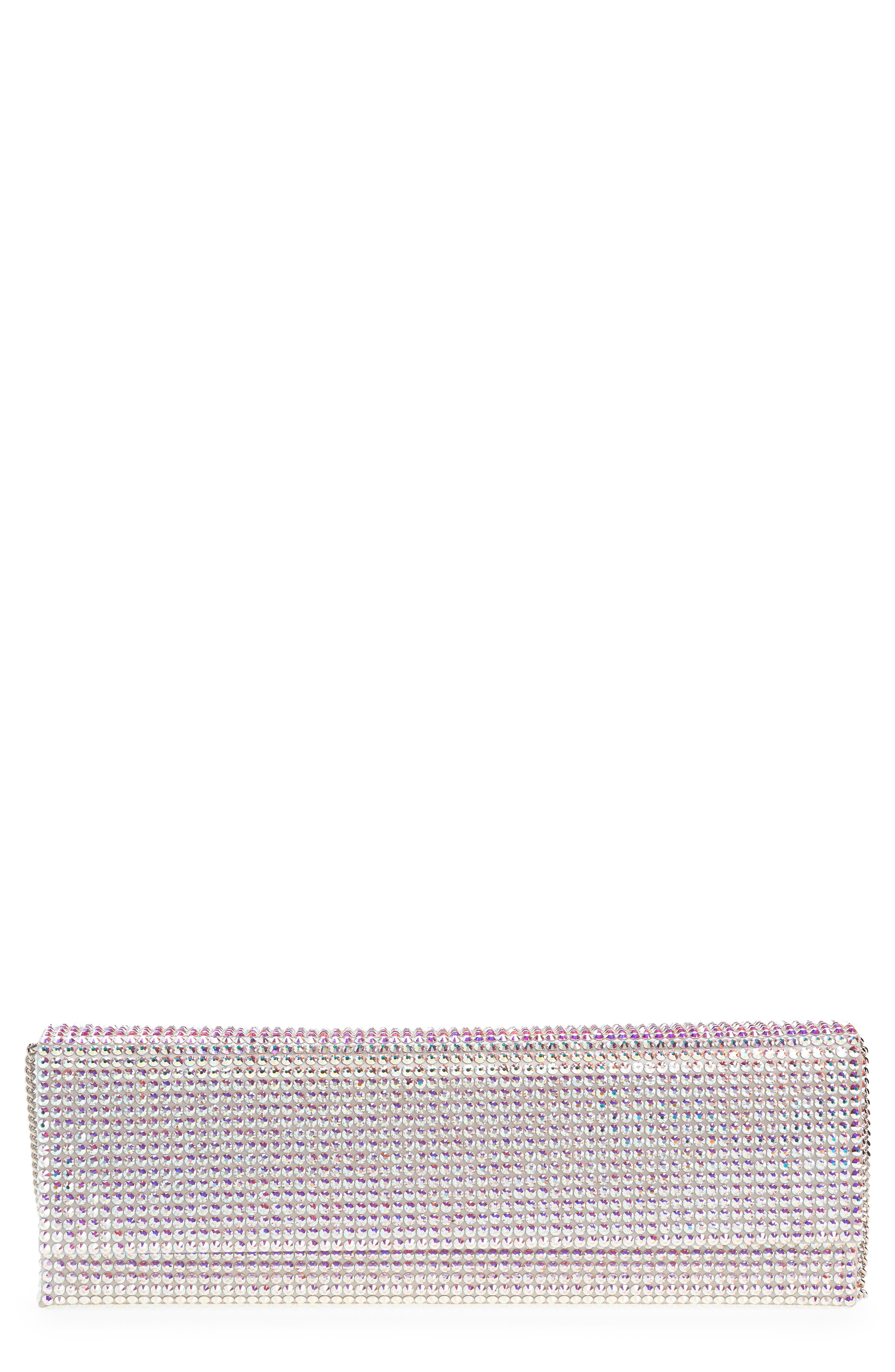 Amina Muaddi Amini Paloma Crystal Box Clutch, Main, color, 
