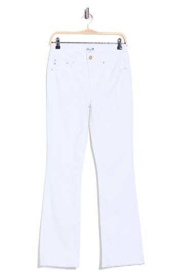 Seven7 High Waist Bootcut Jeans In White