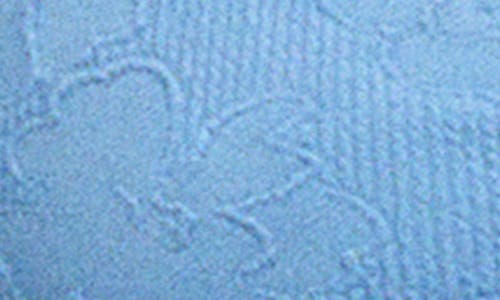 Mango Floral Embroidered Bikini Top In Blue