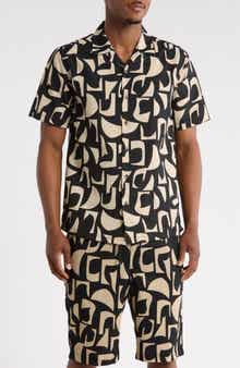 T.R. PREMIUM Abstract Print Camp Shirt