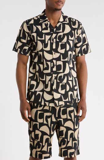Abstract Print Camp Shirt