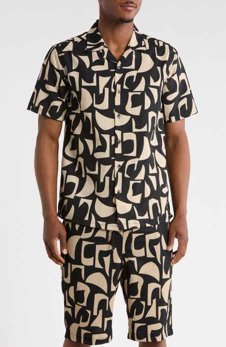 T.R. PREMIUM Abstract Print Camp Shirt