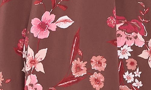 London Times Midi Fit & Flare Dress In Brown