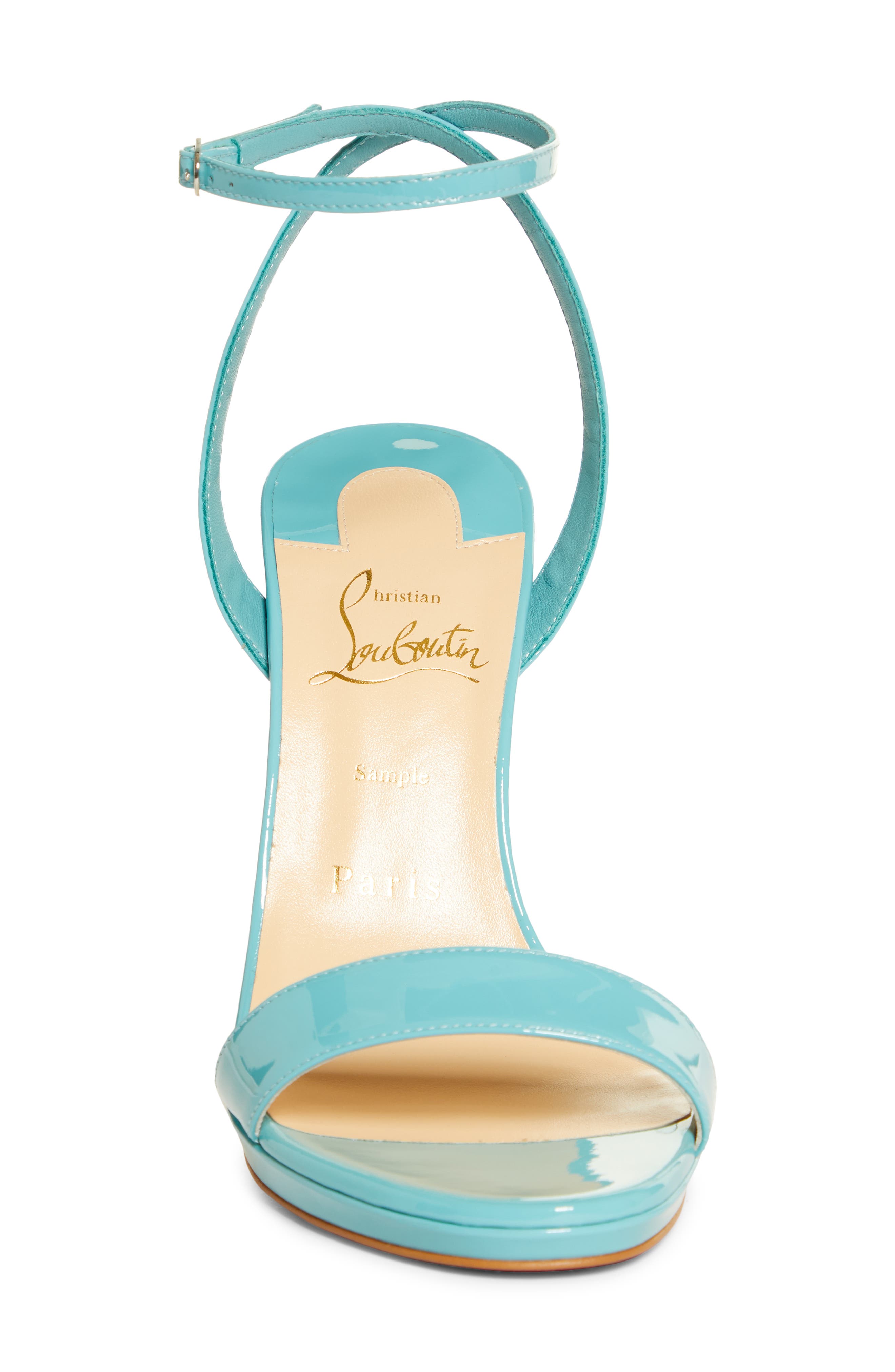 Christian Louboutin Loubi Queen Ankle Strap Sandal, Alternate, color, 