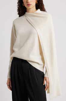 Scarf Collar Wool & Cashmere Sweater