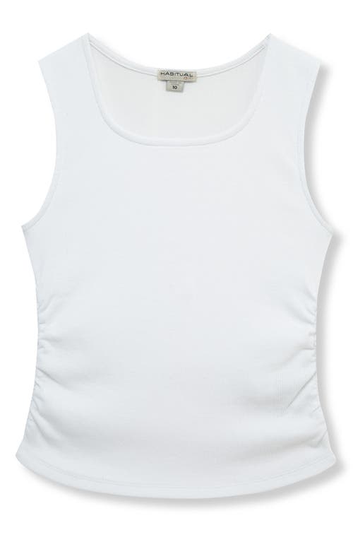 Habitual Kids Kids' Ruched Rib Tank In White