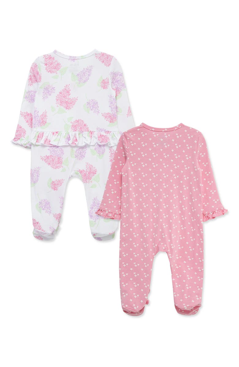 Little Me Lilacs Pack of 2 Footies, Alternate, color, Pink