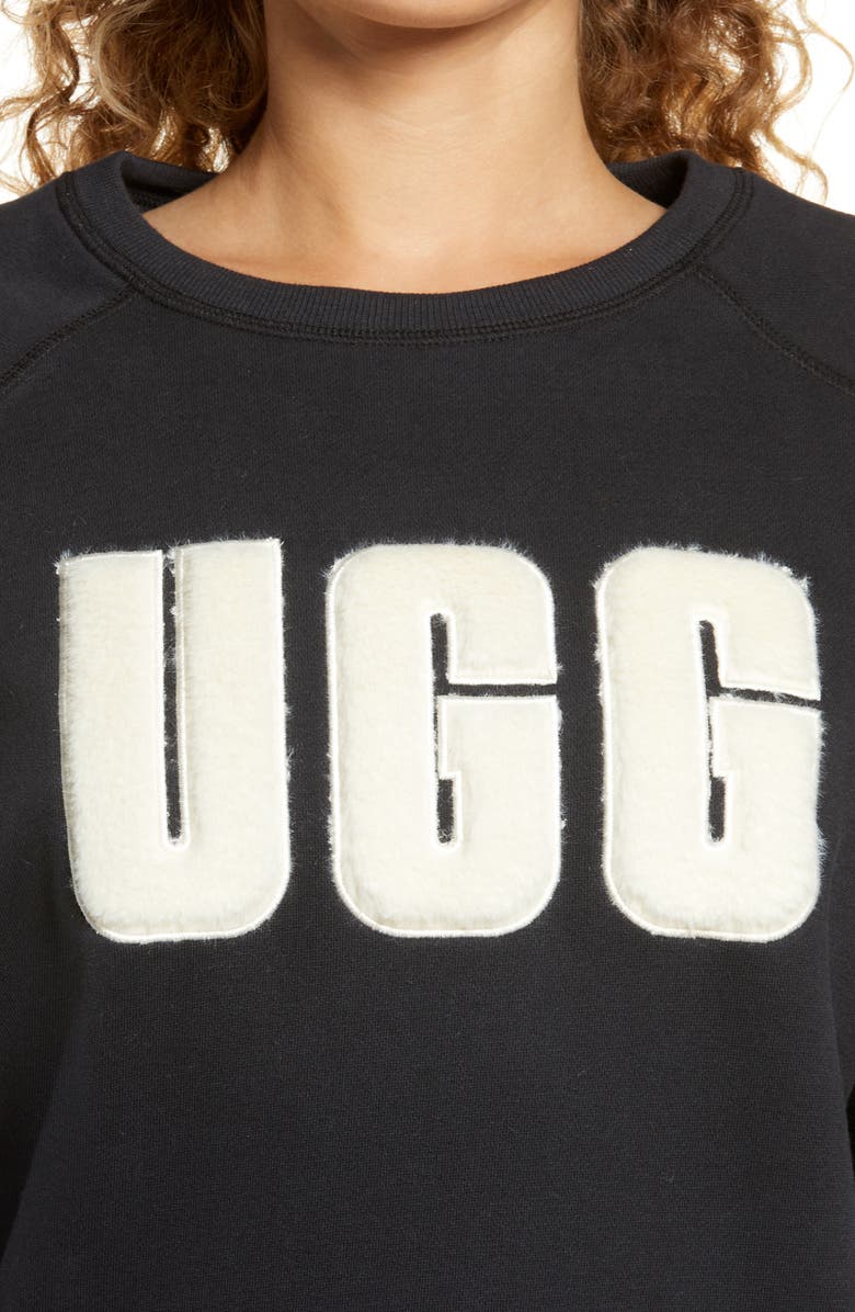 UGG<sup>®</sup> Collection Madeline Fuzzy Logo Graphic Sweatshirt, Alternate, color,