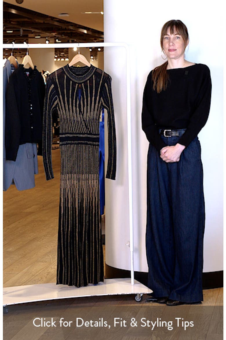 Alicia Lurex Metallic Midi Sweater Dress video