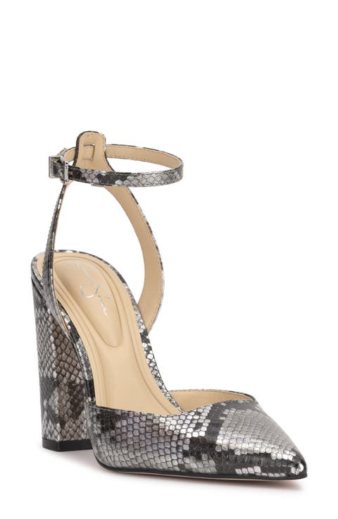 Nazela Pointed Toe Ankle Strap Pump (Women)