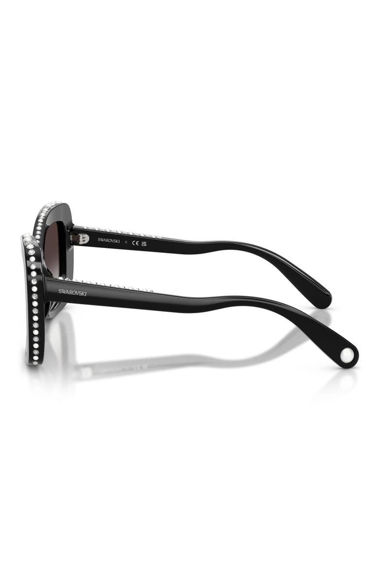 51mm Butterfly Sunglasses, Alternate, color, BLACK / GRADIENT GREY