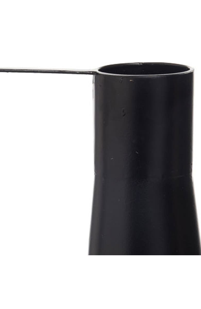 Foreside Home and Garden Black Modern Metal Decorative Vase, Alternate, color, Black