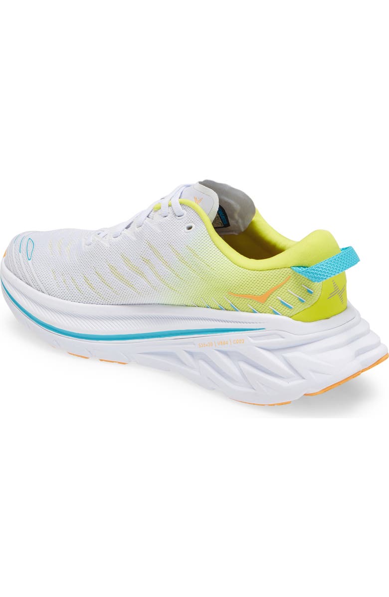 HOKA Bondi X Running Shoe, Alternate, color, White / Evening Primrose