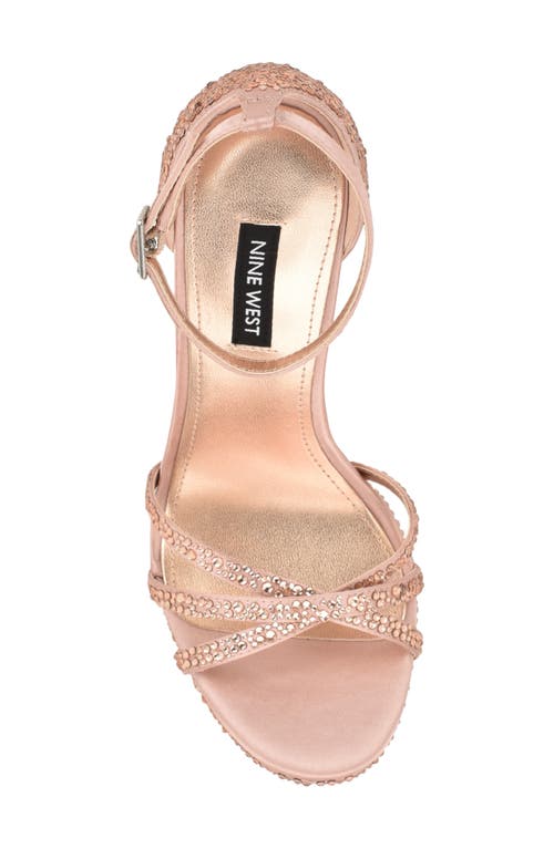 Nine West Lartay Platform Ankle Strap Sandal In Pink