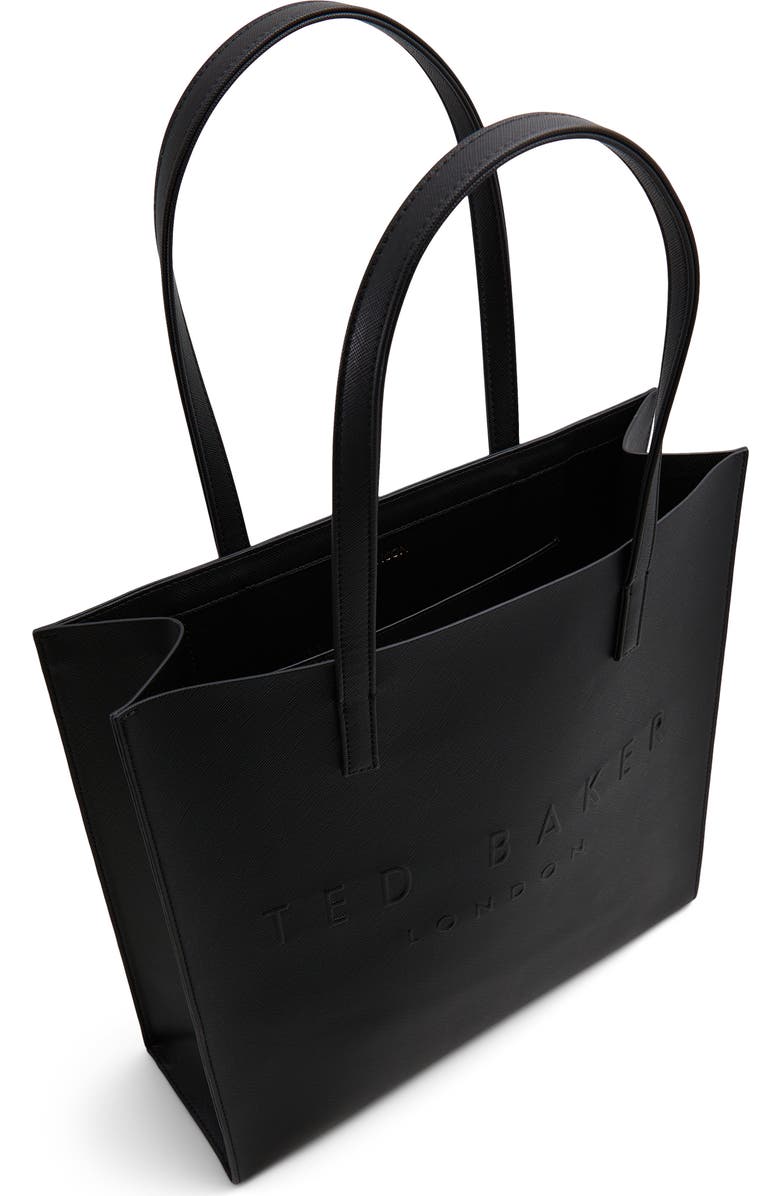 Ted Baker London Soocon Faux Leather Tote, Alternate, color, Black