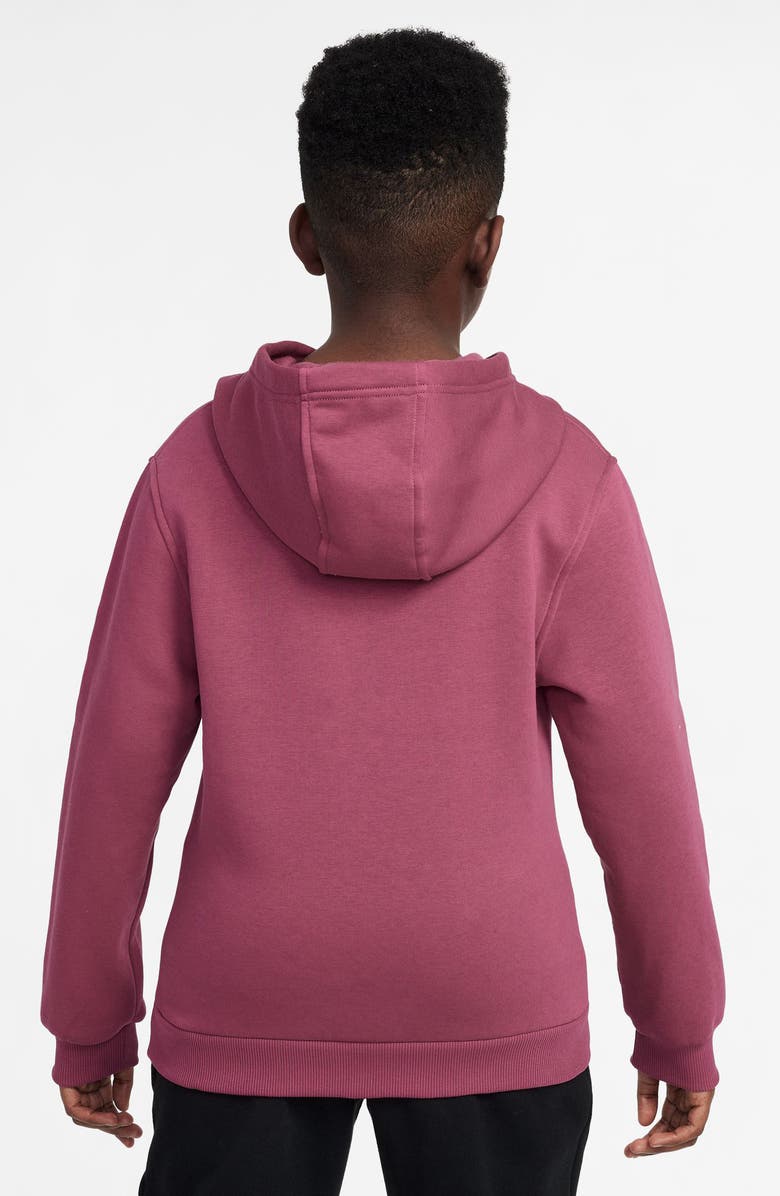 Nike Kids' Club Fleece Hoodie, Alternate, color, Sweet Beet/ White