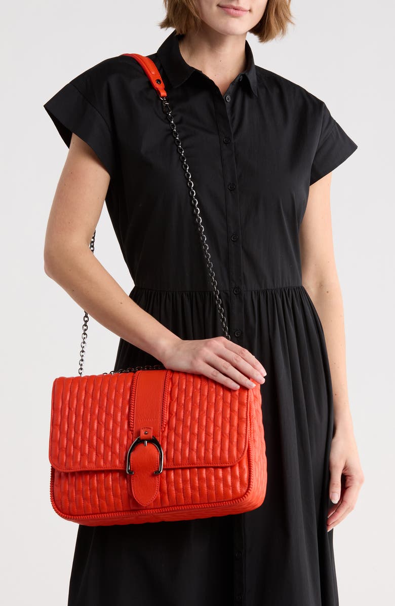Longchamp Amazone Large Quilted Leather Crossbody Bag, Alternate, color, Poppy